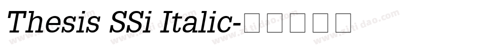 Thesis SSi Italic字体转换